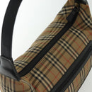 Burberrys Nova Check Shoulder Bag Canvas Leather Beige Auth 140233-7