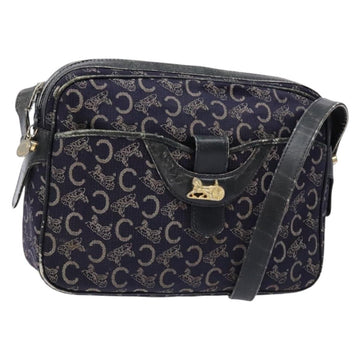 CELINE C Sulky Shoulder Bag Canvas Navy Auth 140236