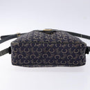 CELINE C Sulky Shoulder Bag Canvas Navy Auth 140236-5
