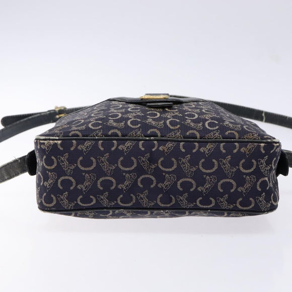 CELINE C Sulky Shoulder Bag Canvas Navy Auth 140236