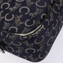 CELINE C Sulky Shoulder Bag Canvas Navy Auth 140236-14