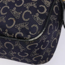 CELINE C Sulky Shoulder Bag Canvas Navy Auth 140236-15