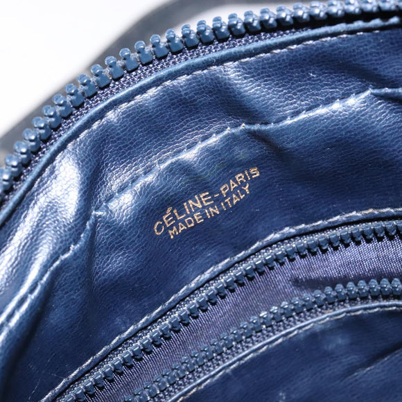 CELINE C Sulky Shoulder Bag Canvas Navy Auth 140236