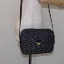 CELINE C Sulky Shoulder Bag Canvas Navy Auth 140236-24