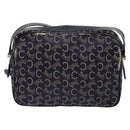 CELINE C Sulky Shoulder Bag Canvas Navy Auth 140236-2