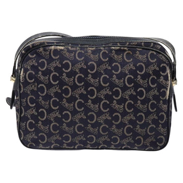 CELINE C Sulky Shoulder Bag Canvas Navy Auth 140236 - 0