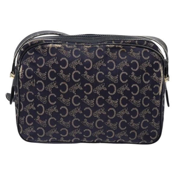 CELINE C Sulky Shoulder Bag Canvas Navy Auth 140236