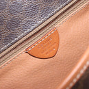 CELINE Macadam Canvas Shoulder Bag PVC Leather Brown Gold Auth 140237-12