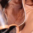 CELINE Macadam Canvas Shoulder Bag PVC Leather Brown Gold Auth 140237-11