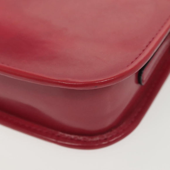 LOEWE Pouch Leather Gold Pink Auth 140238