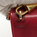 LOEWE Pouch Leather Gold Pink Auth 140238-9