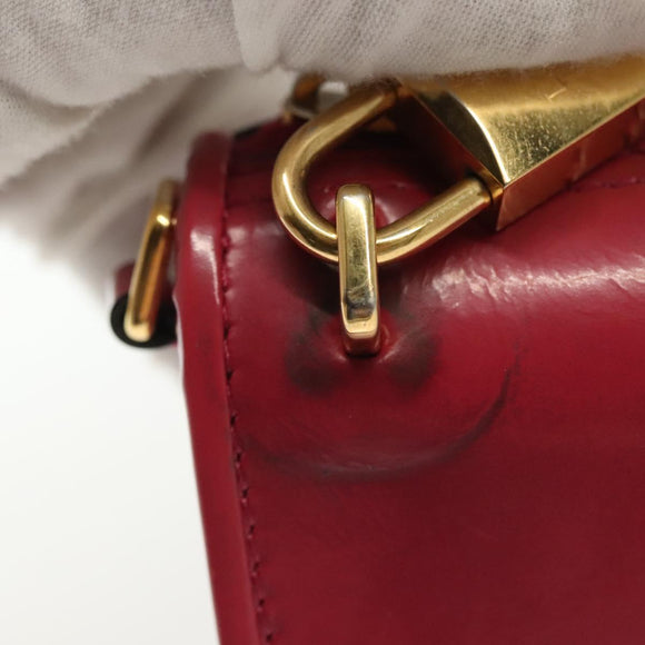 LOEWE Pouch Leather Gold Pink Auth 140238