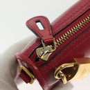 LOEWE Pouch Leather Gold Pink Auth 140238-10