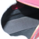 LOEWE Pouch Leather Gold Pink Auth 140238-11