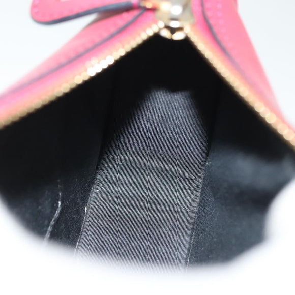 LOEWE Pouch Leather Gold Pink Auth 140238