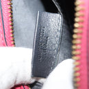 LOEWE Pouch Leather Gold Pink Auth 140238-12