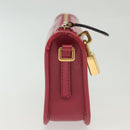 LOEWE Pouch Leather Gold Pink Auth 140238-3