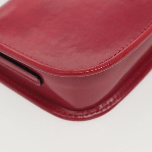 LOEWE Pouch Leather Gold Pink Auth 140238