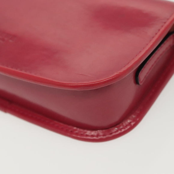 LOEWE Pouch Leather Gold Pink Auth 140238