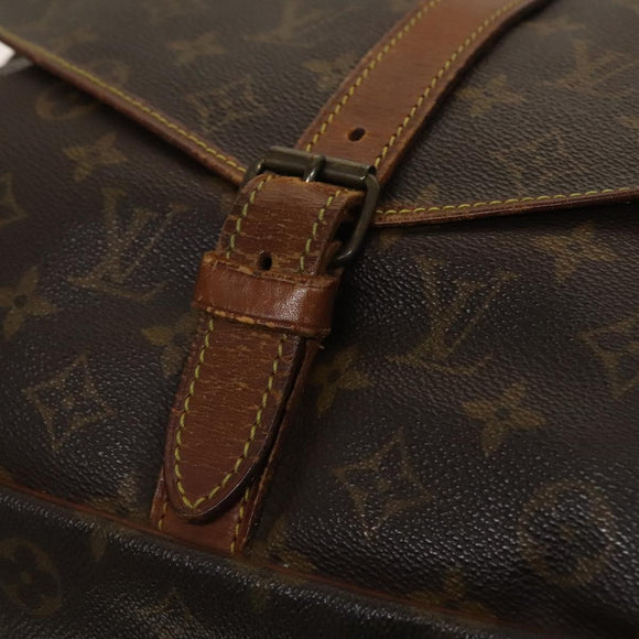 LOUIS VUITTON Monogram Saumur 35 Shoulder Bag M42254 LV Auth 140247