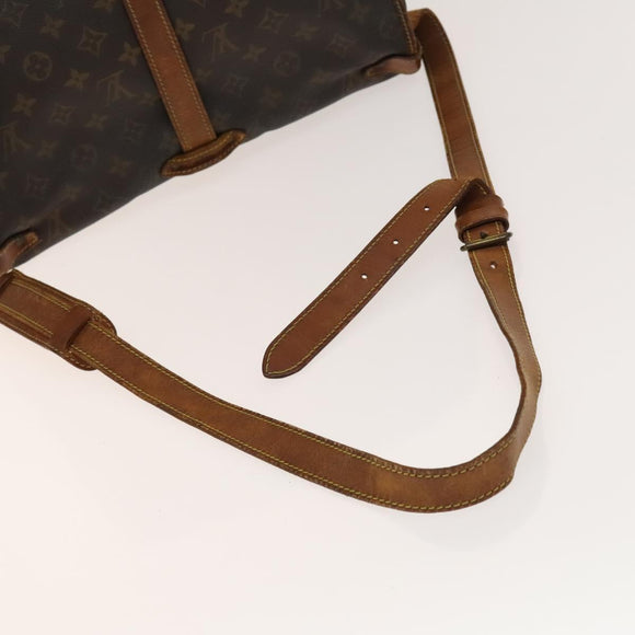 LOUIS VUITTON Monogram Saumur 35 Shoulder Bag M42254 LV Auth 140247