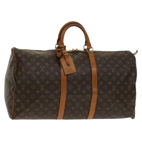LOUIS VUITTON Monogram Keepall 55 Boston Bag M41424 LV Auth 140251