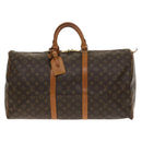 LOUIS VUITTON Monogram Keepall 55 Boston Bag M41424 LV Auth 140251-13
