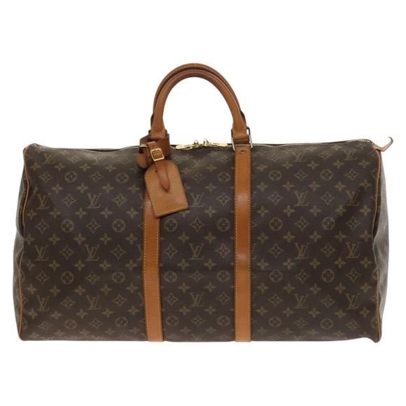 LOUIS VUITTON Monogram Keepall 55 Boston Bag M41424 LV Auth 140251