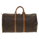 LOUIS VUITTON Monogram Keepall 55 Boston Bag M41424 LV Auth 140251-2