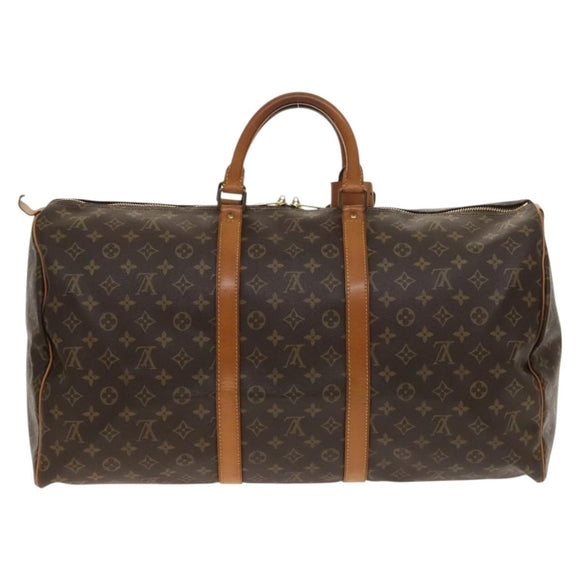 LOUIS VUITTON Monogram Keepall 55 Boston Bag M41424 LV Auth 140251