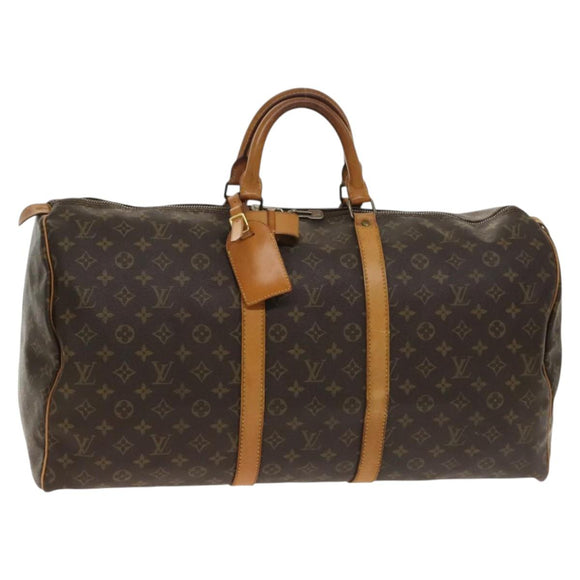 LOUIS VUITTON Monogram Keepall 55 Boston Bag M41424 LV Auth 140252
