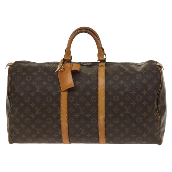 LOUIS VUITTON Monogram Keepall 55 Boston Bag M41424 LV Auth 140252