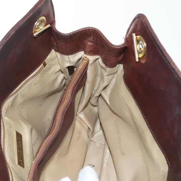 BOTTEGA VENETA INTRECCIATO Hand Bag Leather Brown Auth 140254