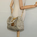 Miu Miu Matelasse Hand Bag Leather 2way Beige Gold Auth 140255-24