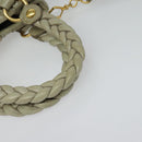 Miu Miu Matelasse Hand Bag Leather 2way Beige Gold Auth 140255-7