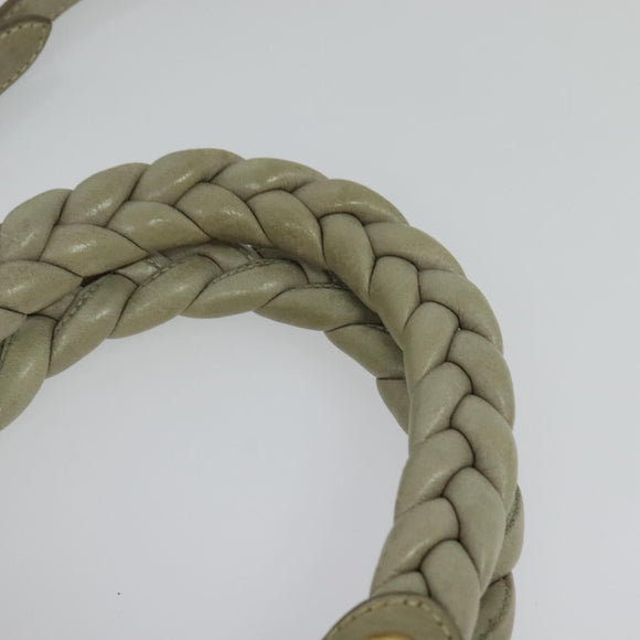 Miu Miu Matelasse Hand Bag Leather 2way Beige Gold Auth 140255