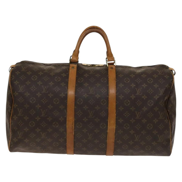 LOUIS VUITTON Monogram Keepall 55 Boston Bag M41424 LV Auth 140260