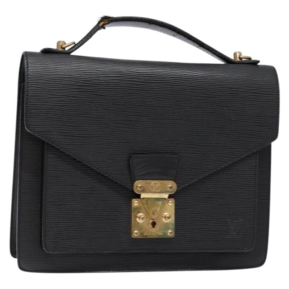LOUIS VUITTON Epi Monceau 28 Hand Bag Black M52122 LV Auth 140261