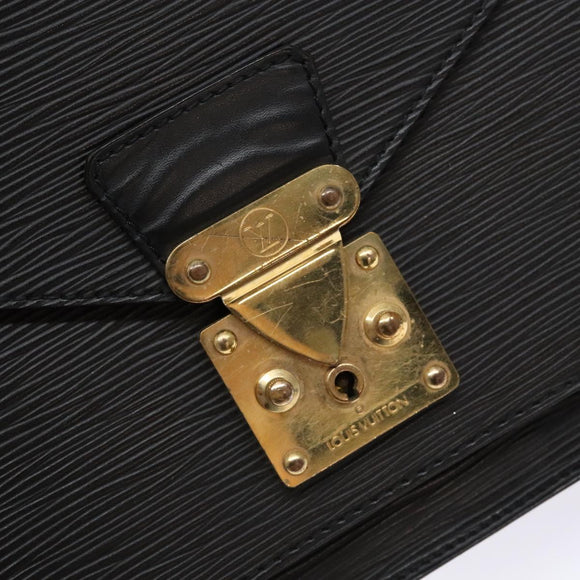 LOUIS VUITTON Epi Monceau 28 Hand Bag Black M52122 LV Auth 140261