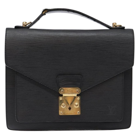 LOUIS VUITTON Epi Monceau 28 Hand Bag Black M52122 LV Auth 140261