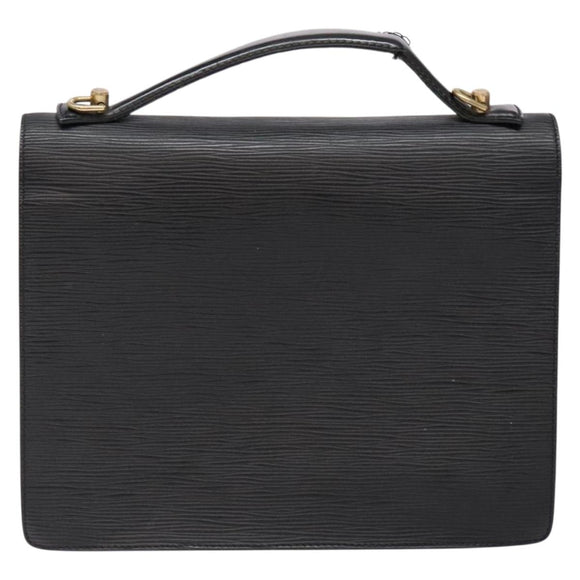 LOUIS VUITTON Epi Monceau 28 Hand Bag Black M52122 LV Auth 140261