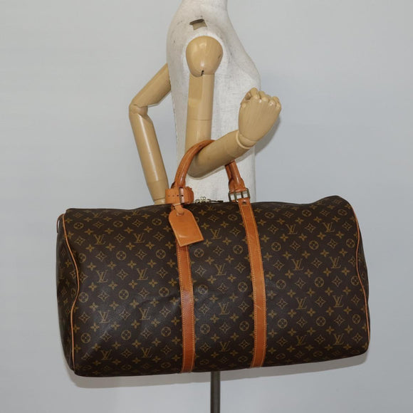 LOUIS VUITTON Monogram Keepall 60 Boston Bag M41422 LV Auth 140266