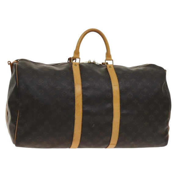 LOUIS VUITTON Monogram Keepall Bandouliere 55 Boston Bag M41414 LV Auth 140268
