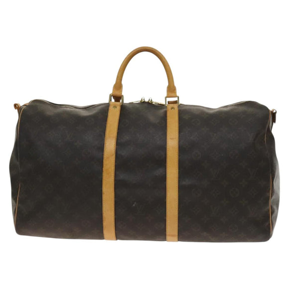 LOUIS VUITTON Monogram Keepall Bandouliere 55 Boston Bag M41414 LV Auth 140268