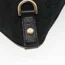 GUCCI GG Canvas Abbey Shoulder Bag Black Gold 131326 Auth 140269-13
