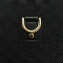GUCCI GG Canvas Abbey Shoulder Bag Black Gold 131326 Auth 140269-16