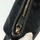 GUCCI GG Canvas Abbey Shoulder Bag Black Gold 131326 Auth 140269-17