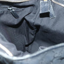 GUCCI GG Canvas Abbey Shoulder Bag Black Gold 131326 Auth 140269-20