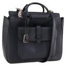 GUCCI Hand Bag Leather 2way Black Silver 000 2058 0307 5 Auth 140270-1