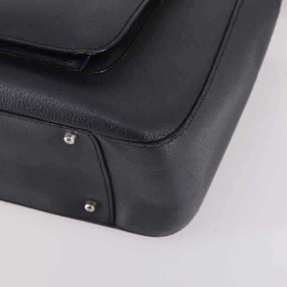 GUCCI Hand Bag Leather 2way Black Silver 000 2058 0307 5 Auth 140270